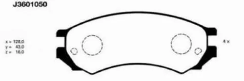 Brake Pad Set, disc brake (J3601050)