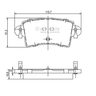 Brake Pad Set, disc brake (J3611046)