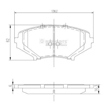 Brake Pad Set, disc brake (J3603066)