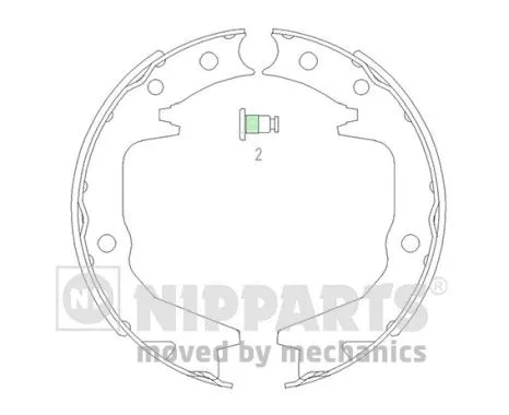 Brake Shoe Set, parking brake (J3505039)