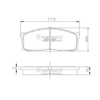Brake Pad Set, disc brake (J3601006)