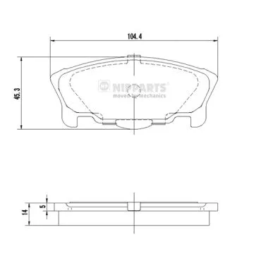 Brake Pad Set, disc brake (J3606016)