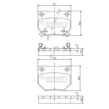 Brake Pad Set, disc brake (J3611029)