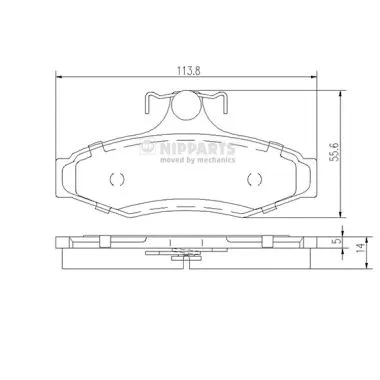 Brake Pad Set, disc brake (J3610901)