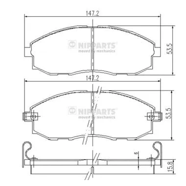 Brake Pad Set, disc brake (J3600521)