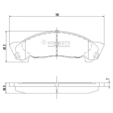 Brake Pad Set, disc brake (N3609014)