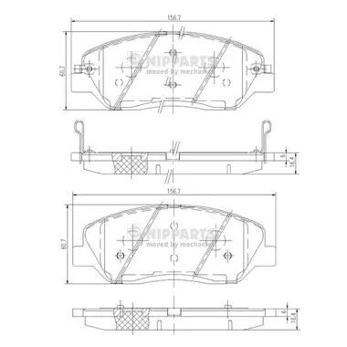 Brake Pad Set, disc brake (N3605051)