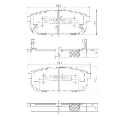 Brake Pad Set, disc brake (J3610305)