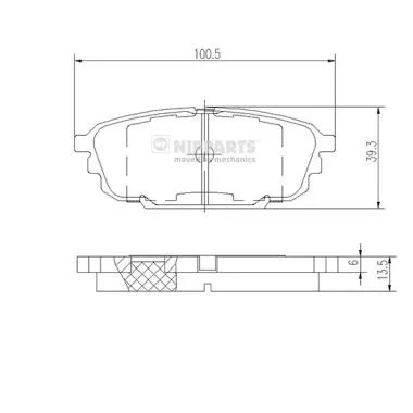 Brake Pad Set, disc brake (J3613017)
