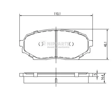 Brake Pad Set, disc brake (J3603037)