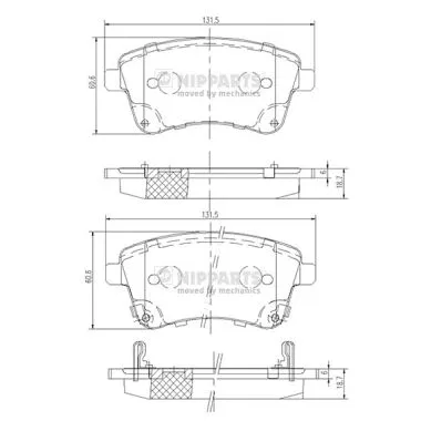 Brake Pad Set, disc brake (N3600331)