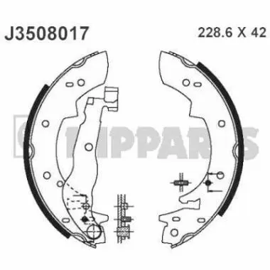 Brake Shoe Set (J3508017)