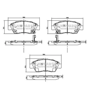 Brake Pad Set, disc brake (N3604071)