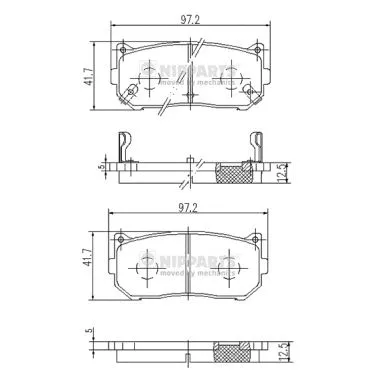 Brake Pad Set, disc brake (J3610301)