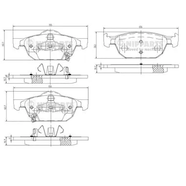 Brake Pad Set, disc brake (N3604067)