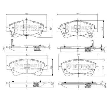 Brake Pad Set, disc brake (N3602133)