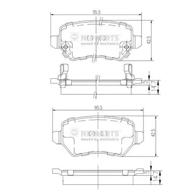 Brake Pad Set, disc brake (N3610310)