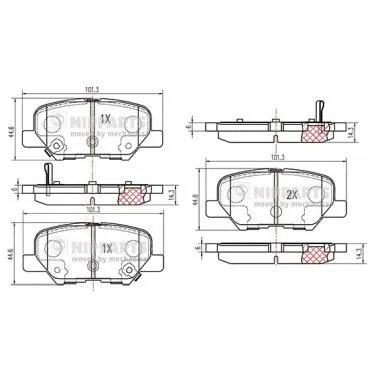 Brake Pad Set, disc brake (N3615017)