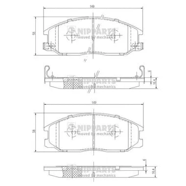 Brake Pad Set, disc brake (J3600526)