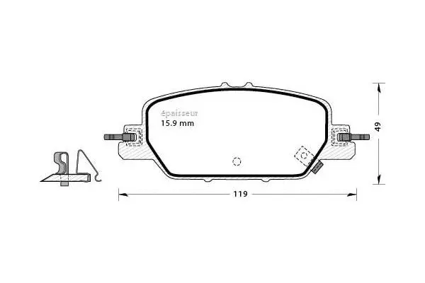 Brake Pad Set, disc brake (1314)