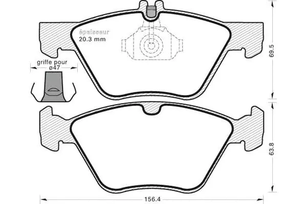 Brake Pad Set, disc brake (389)