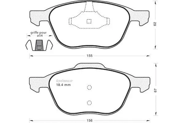 Brake Pad Set, disc brake (710)