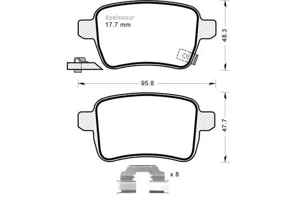 Brake Pad Set, disc brake (1198)