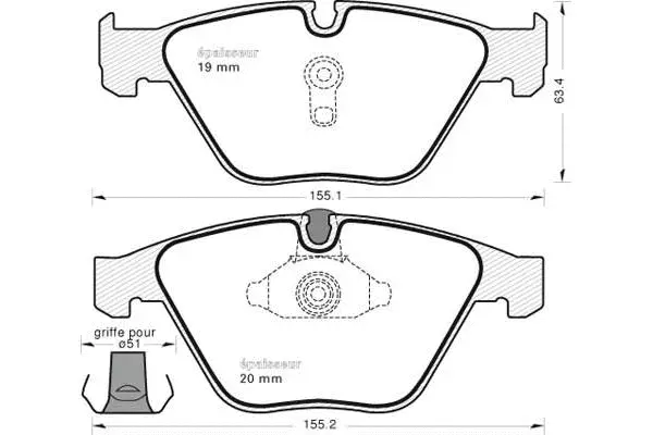 Brake Pad Set, disc brake (1022)