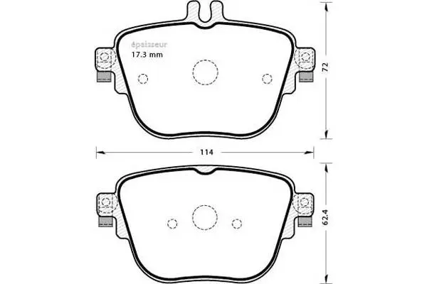 Brake Pad Set, disc brake (1274)