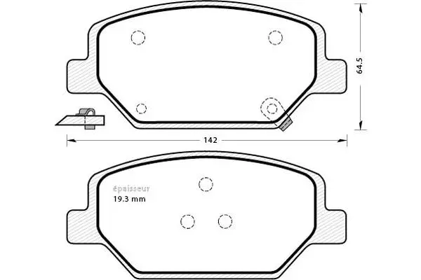 Brake Pad Set, disc brake (1350)