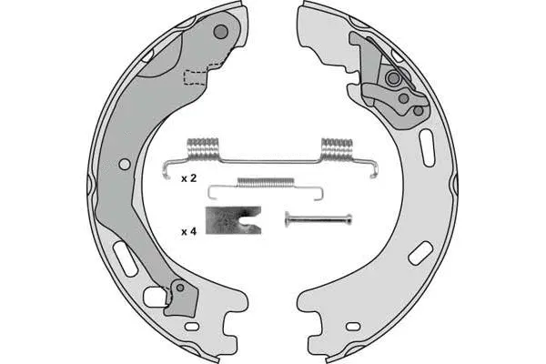 Brake Shoe Set, parking brake (M934R)