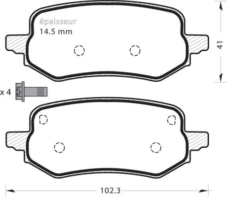 Brake Pad Set, disc brake (1391)