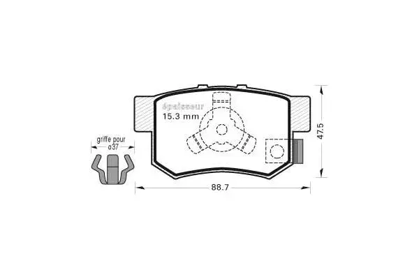 Brake Pad Set, disc brake (834)