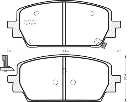 Brake Pad Set, disc brake (1412)