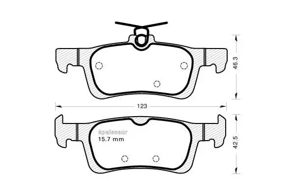 Brake Pad Set, disc brake (1163)