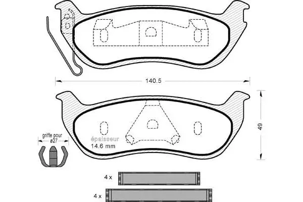 Brake Pad Set, disc brake (1270)