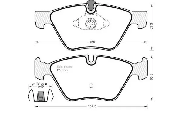 Brake Pad Set, disc brake (838)