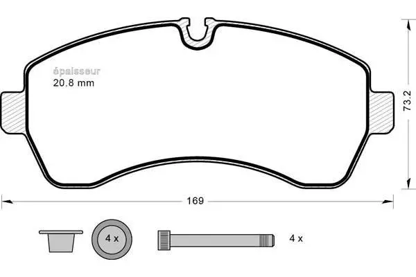 Brake Pad Set, disc brake (1211)