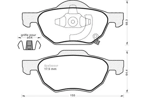 Brake Pad Set, disc brake (767)