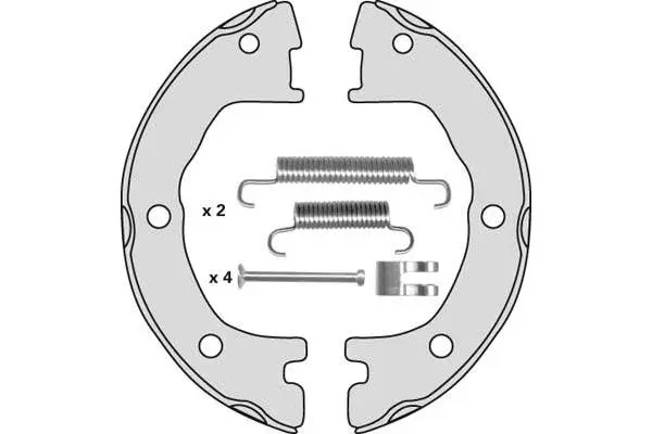 Brake Shoe Set, parking brake (M784R)