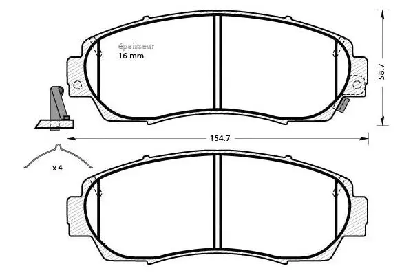 Brake Pad Set, disc brake (1304)