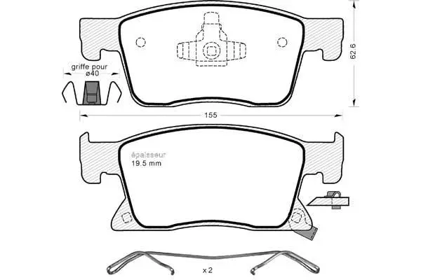 Brake Pad Set, disc brake (1226)