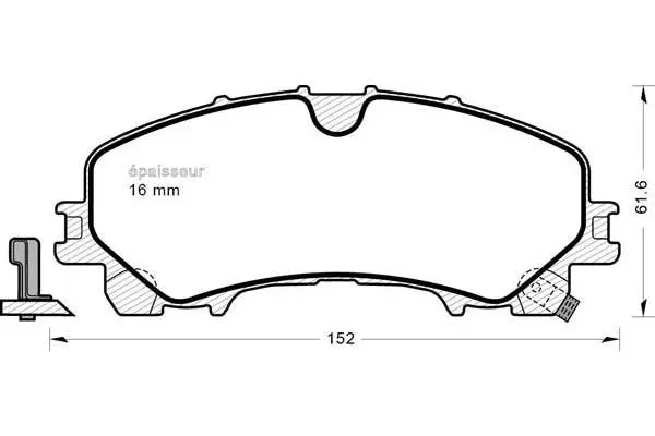 Brake Pad Set, disc brake (1204)