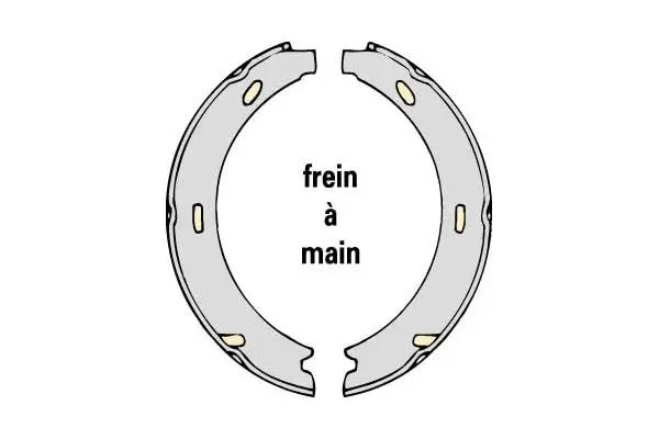 Brake Shoe Set, parking brake (M698)