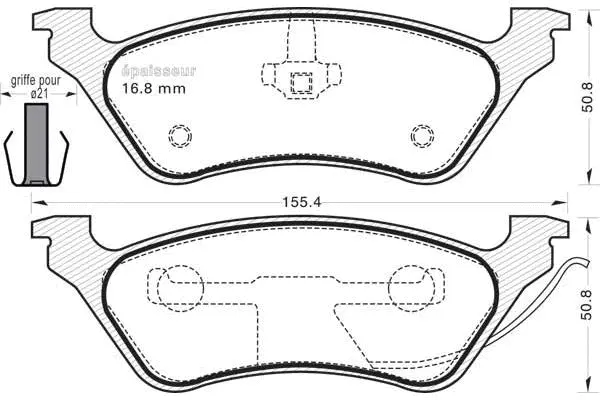 Brake Pad Set, disc brake (655)
