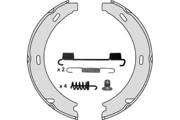 Brake Shoe Set, parking brake (M697R)