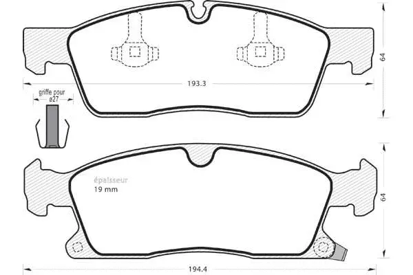 Brake Pad Set, disc brake (1076)