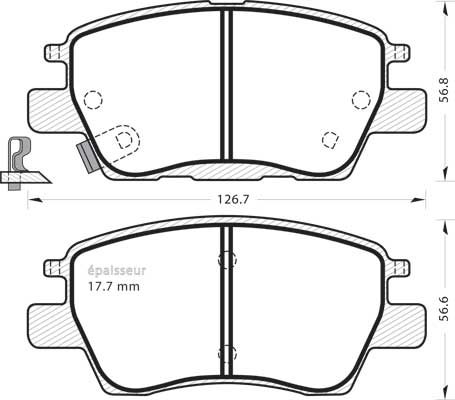 Brake Pad Set, disc brake (1417)