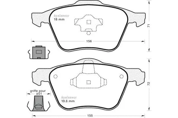 Brake Pad Set, disc brake (743)
