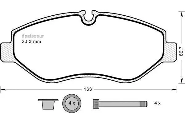 Brake Pad Set, disc brake (851)